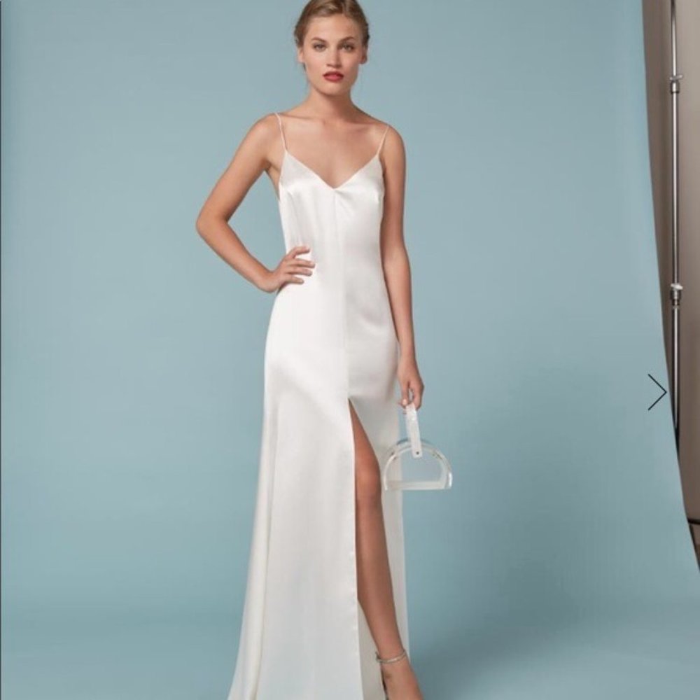 Reformation Cabot Silk Slip Maxi Wedding Gown